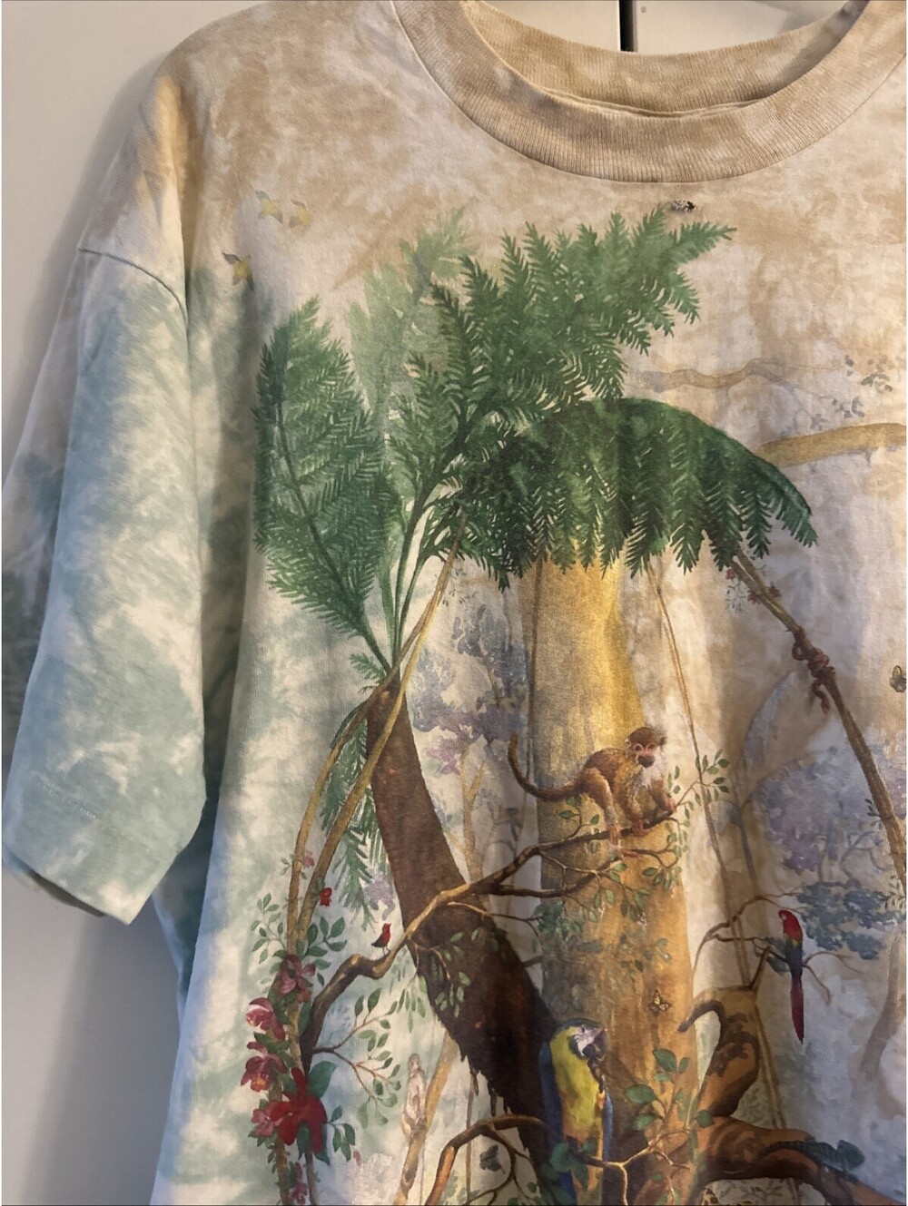 Vintage 1991 Liquid Blue Rainforest Preserve T-Shirt Tie Dye XL Single Stitch - Picture 2 of 16